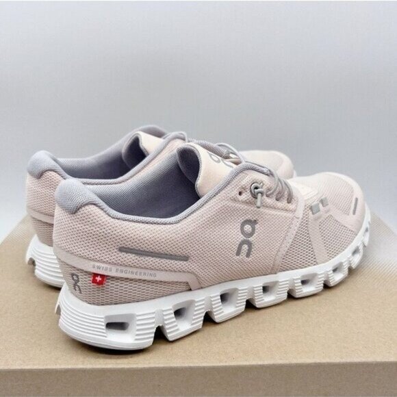 ON Cloud 5 Running Shoes Sneaker Shell/ White Pink Womens Size US 8.5 - Picture 6 of 12